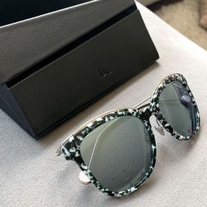 New DIOR Blossom1F Mirrored Semi-Round Sunglass Retro 70’s Style